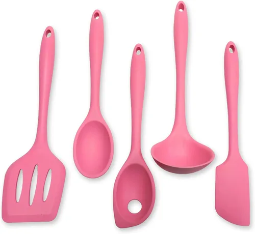 Miniatura 15 de Juego de 5 utensilios de cocina Chef Craft, de silicón, de color azul, Juego de 7 piezas, Amarillo