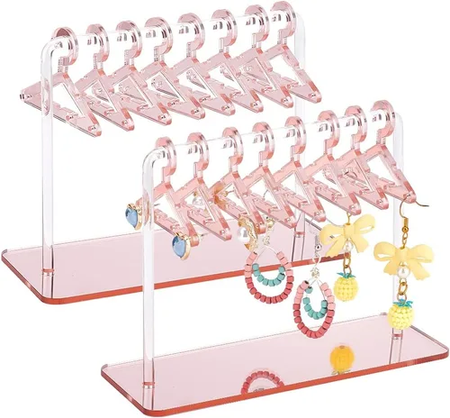 Miniatura 10 de PH PandaHall Colgador de Abrigos Soporte para Aretes, Exhibidor de Joyas Organizador Colgante para Aretes Colgantes Mini Colgador de Aretes y Plata