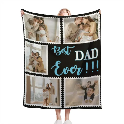 Miniatura 12 de Manta personalizada con texto fotográfico, manta de imagen personalizada para bebé, madre, padre, adultos, amigos, amantes, regalo personalizado