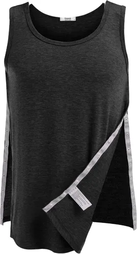 Deyeek Camisetas sin mangas unisex con acceso completo a presión para hombres y mujeres, camisetas de recuperación de hombro para después de la