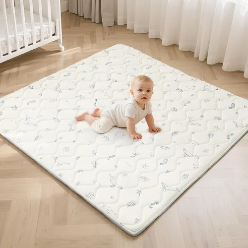 Miniatura 10 de Fortella Alfombra de Juego para Bebé para Corralito y Suelo, 47"x47" Alfombrillas de Juego Plegables de Espuma Acolchada para Bebés, Niños Pequeños