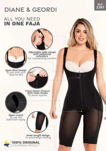 Miniatura 3 de DIANE & GEORDI 2396 Lipo Fajas Etapa 2 BBL Colombianas Posparto Control de Abdomen Modeladores de Cuerpo Prendas de Moldeo para Mujer Faja