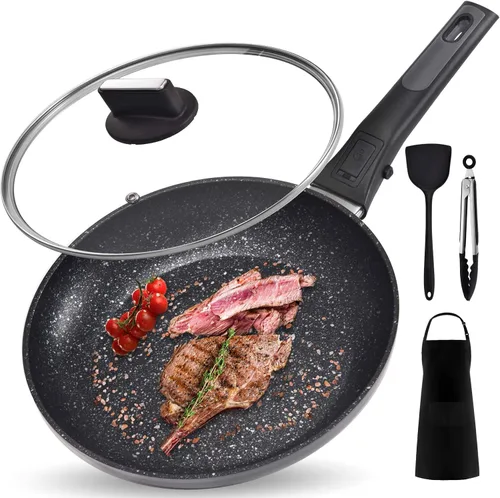 ARC Advanced Royal Champion Sartén antiadherente, sin PFOA, sartén con tapa, sartén antiadherente para lavavajillas y horno, apta para todas las