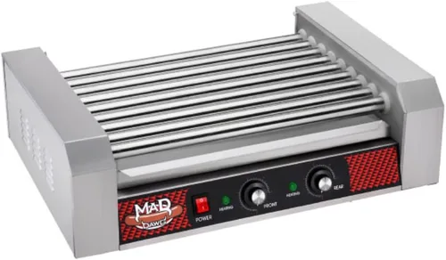 Great Northern Popcorn Hot Dog Roller Machine - Cocina de acero inoxidable con 9 rodillos - Cocina 24 perros calientes - Suministros de soporte de