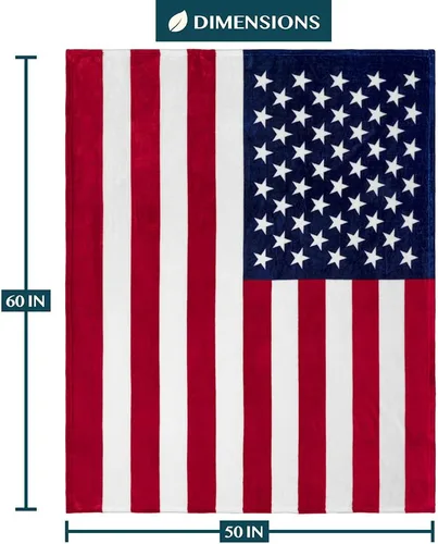 Miniatura 4 de Pavilia Manta Patriótica – Manta de bandera nacional estadounidense para sofá, sillón, cama, forro polar de microfibra suave reversible, regalo
