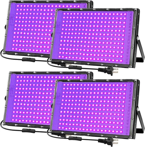 Miniatura 9 de Luces negras de 50 W para fiesta brillante, luz negra de alta potencia para iCreating de 395 nm, luz negra UV, reflector, luces negras moradas