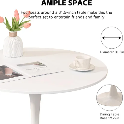 Miniatura 2 de Juego de 6 Sillas de Comedor Tapizadas de Terciopelo, Sillas Laterales de Cocina de Estilo Moderno con Ribete de Tachuelas y Patas de Madera, Anillo