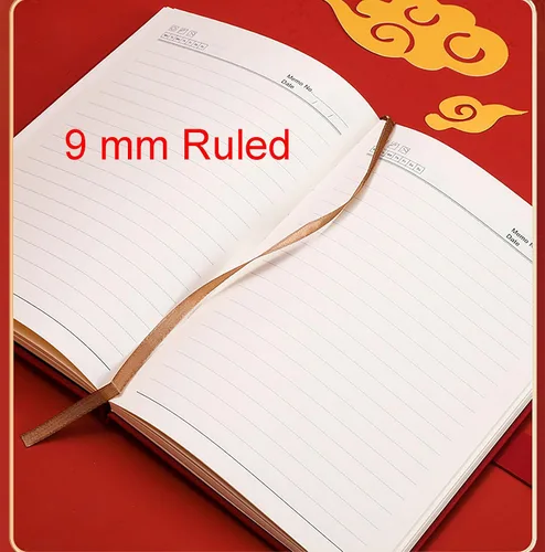 Miniatura 4 de Cuaderno de tapa dura, 1 funda de piel sintética A5 con vendaje, 96 hojas (192 páginas) cuadernos de 0.354 in a rayas (azul)