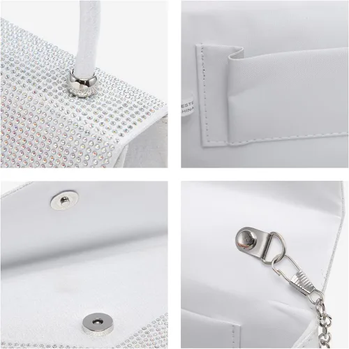 Miniatura 34 de Dasein Bolso de noche para mujer, embragues de fiesta, bolsos de boda, cóctel, baile de graduación, bolsos con purpurina esmerilada