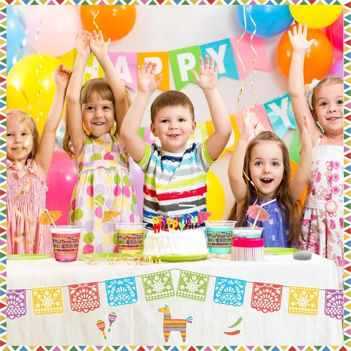 Miniatura 6 de Sumind 100 tazas mexicanas de plástico de 12 onzas para decoración de fiesta del Cinco de Mayo, tazas desechables transparentes para fiestas, tacos