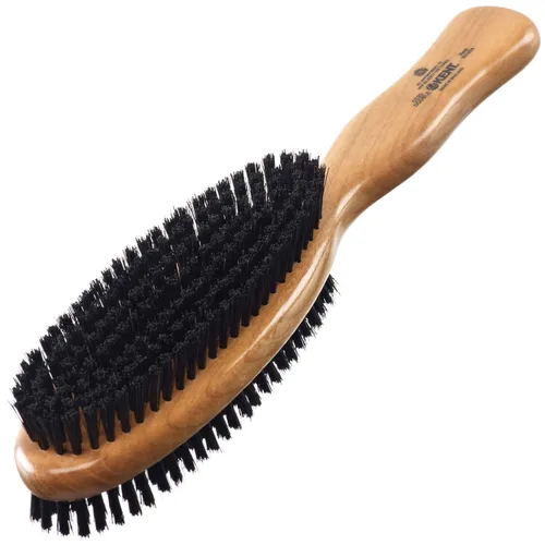 Miniatura 10 de Kent CC2 Finest - Cepillo para ropa de madera de cerezo con cerdas de jabalí negro, 100% hecho a mano y removedor de pelusa de tamaño de viaje