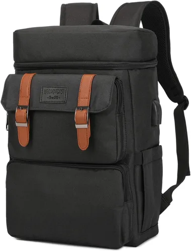 YALUNDISI Mochila vintage para hombres y mujeres, mochila para laptop, mochila universitaria de 15.6 pulgadas