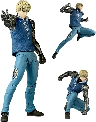 QAHEART Figuras de Genos - Figuras de anime Saitam, estatuas ultra móviles con piezas intercambiables, adornos de figura de acción de anime de 5.9
