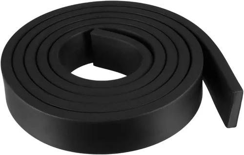 Miniatura 42 de uxcell Tira de sello de goma rectangular maciza, 0.197 in de ancho, 0.118 in de grosor, 3.3 ft de largo, color negro
