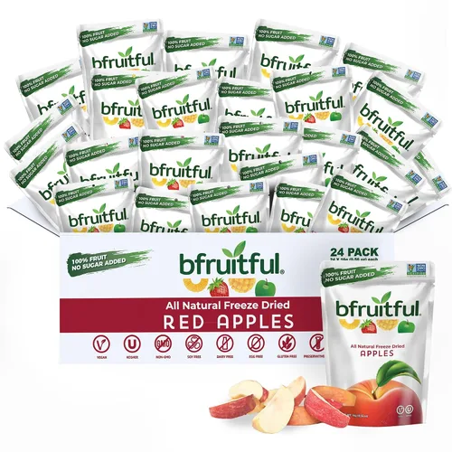 Miniatura 8 de bfruitful Manzana liofilizada + canela, sin azúcar añadido, paquete de bocadillos de frutas liofilizadas o para niños y adultos, bocadillos