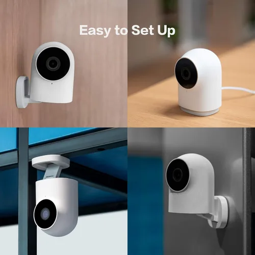 Miniatura 6 de Aqara Cámara de seguridad, cámara de video segura HomeKit, visión nocturna, audio bidireccional, cámara interior enchufable HD 1080P, cámara