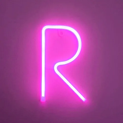 Miniatura 18 de Letrero de neón, letras de neón, letras del alfabeto de neón iluminadas, letras con luces LED, letras de marquesina iluminadas, batería, USB, rosa