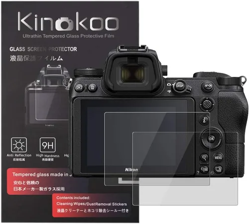 Miniatura 17 de kinokoo Protector de pantalla Z50 II Zf - Película de vidrio templado de dureza 9H de 0.010 in para cámara Nikon Z50 II Zf Z5 Z5 II Z6 II Z6 II Z