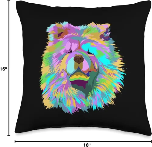 Miniatura 4 de Chow Chow Dog Gifts - Cojín para perro (16.0 x 16.0 in), multicolor