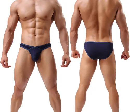 Miniatura 4 de Calzoncillos de bikini para hombre, paquete de ropa interior de microfibra sedosa