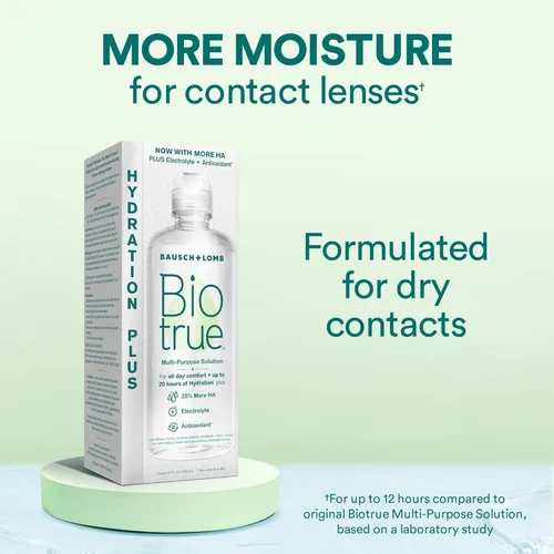 Miniatura 2 de Biotrue Solución para lentes de contacto Hydration Plus + gotas rehidratantes para lentes de contacto