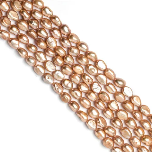 Miniatura 53 de Cuentas de perlas de arroz de agua dulce naturales de 0.35 a 0.35 pulgadas, perlas auténticas de 14 pulgadas, cuentas sueltas para hacer joyas