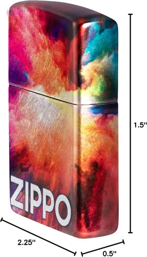 Miniatura 11 de Zippo Encendedor de bolsillo cromado con diseño Tie Dye 540