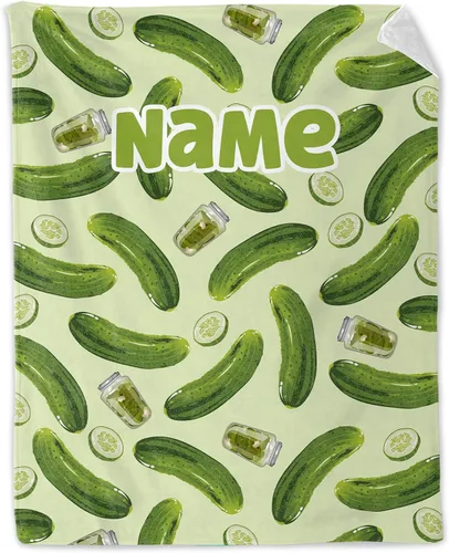 Miniatura 8 de Manta Pickle para niñas, niños, acogedora, cálida, de 30 x 40 pulgadas, manta de tamaño regazo para sofá, silla, manta verde divertida y mullida