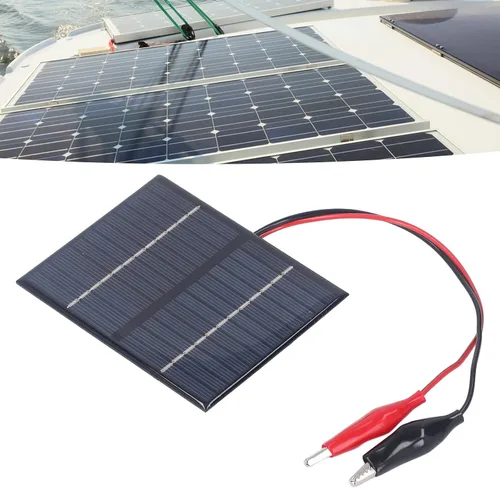 Miniatura 3 de Omabeta 1.5W 12V Panel solar, panel solar ligero portátil de salida de alta eficiencia de polisilicio para cargador de batería