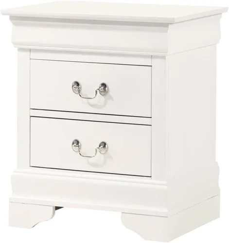 Miniatura 13 de Glory Furniture Louis Phillipe - Mesita de noche con 2 cajones, color negro