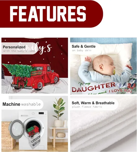 Miniatura 3 de Manta roja de Navidad – This is My Christmas Movie Watching Blanket Mantas de Navidad para niños – Manta de película de camión rojo, manta