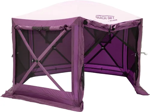 Miniatura 11 de CLAM Tienda de campaña con pantalla emergente, toldo para acampar al aire libre, viajero, 6 x 6 pies, marrón