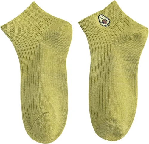USHOBE 4 Pairs Fashion Short Socks Lip Gloss for Girls Womens Socks Hosiery Girl Socks Short Ankle Socks Women