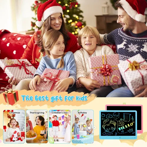 Miniatura 5 de Tableta de escritura LCD para niños, tablero de dibujo colorido de 15 pulgadas, almohadilla de dibujo educativa de aprendizaje para niños, regalo
