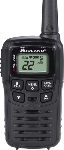 Miniatura 5 de Midland T10 - Walkie Talkie FRS de 22 canales, radio bidireccional de hasta 20 millas, color negro (paquete de 4)