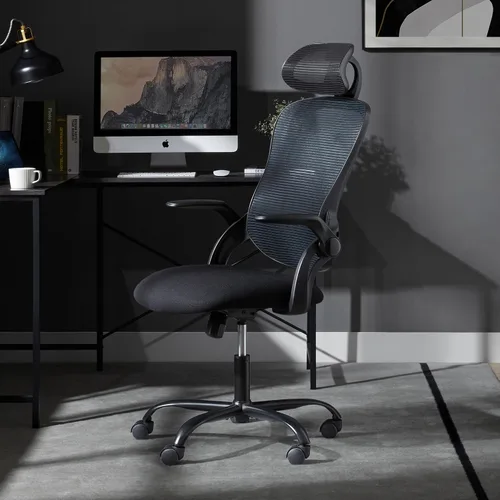 Miniatura 2 de Silla ergonómica de malla para el hogar, escritorio de computadora, silla reclinable giratoria con ruedas, soporte lumbar, cómoda silla de trabajo