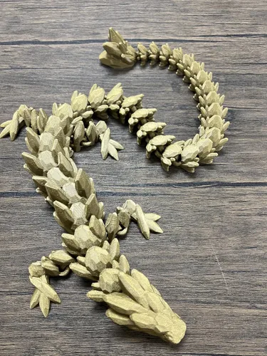 MunnyGrubbers - Juguete para ansiedad de dragón de cristal XL de 26”, resistente, articulado y flexible, impreso en 3D, figura coleccionable, apto
