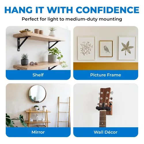 Miniatura 5 de Qualihome Kit de Anclajes de Plástico Acanalado para Paneles de Yeso - Anclajes de Pared y Tornillos para Paneles de Yeso Incluye Anclajes