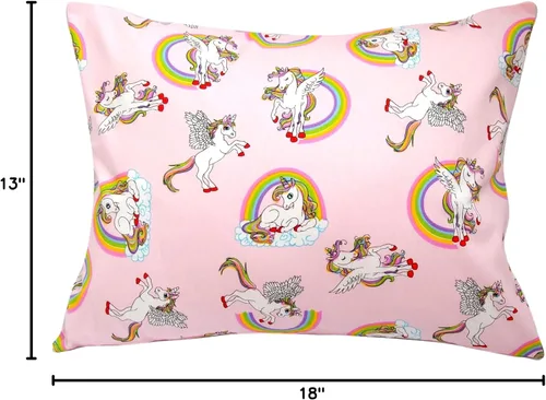 Miniatura 7 de Funda de almohada para niños pequeños 13 x 18 algodón unicornio almohadas para niñas, fundas de almohada pequeñas para almohadas de viaje, funda