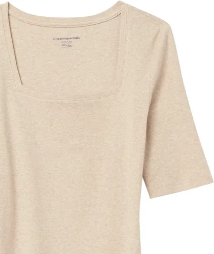 Miniatura 5 de Tienda Essentials - Camiseta de manga corta y cuello cuadrado para mujer
