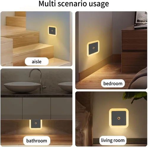 Miniatura 5 de Las luces nocturnas se enchufan a la pared, sensor de atardecer a amanecer con encendido y apagado automático luz nocturna para dormitorio, baño