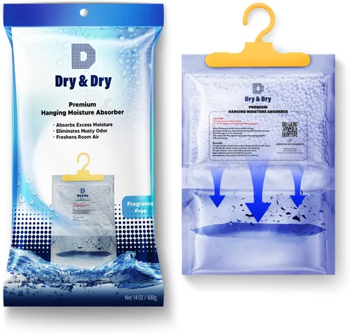 Miniatura 2 de Dry & Dry Deshumidificadores absorbentes de humedad prémium para el hogar, sótano, dormitorio, pequeños deshumidificadores – absorbentes de humedad