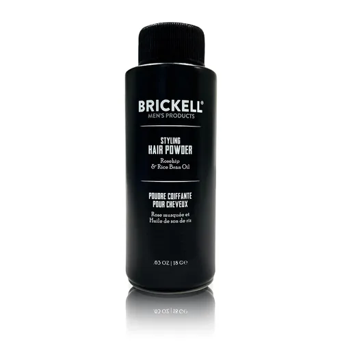 Polvo estilizante para cabello Brickell Men's para hombres, crea volumen, natural y orgánico, polvo texturizante no graso, 18g, sin fragancia