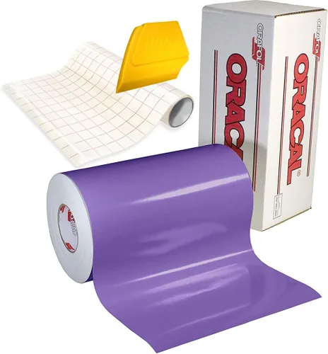 Miniatura 18 de ORACAL 651 Vinilo adhesivo de alto brillo para manualidades, rollo de 15 x 1 pie con rollo de papel de transferencia de 12 x 24 pulgadas y escobilla