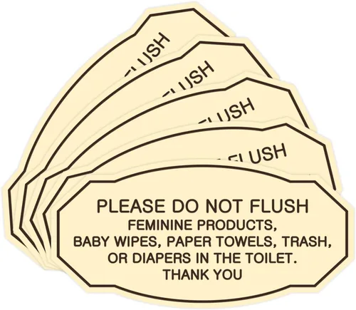 Miniatura 56 de Signs ByLITA Letrero de etiqueta victoriana Please Do Not Flush (Lt Gray), pequeño, 1 paquete Gris claro