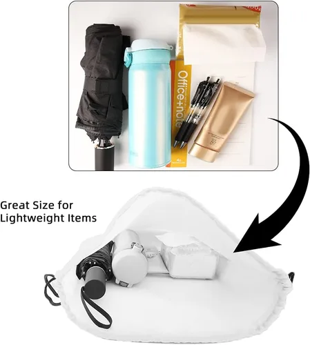 Miniatura 4 de Mochila con cordón, bolsas con cordón, bolsa deportiva de nailon a granel, Blanco, Deportes