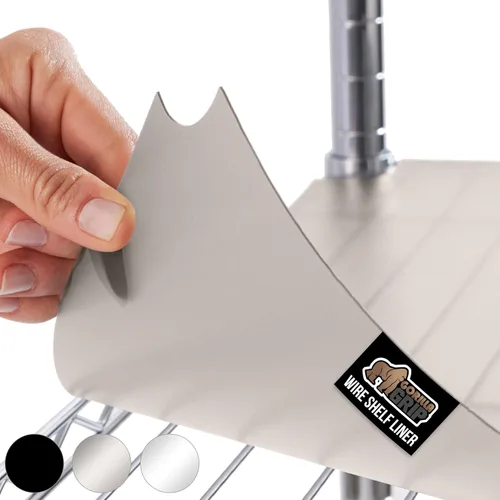 GORILLA GRIP ShelfGuard - Revestimientos compatibles para estantes de alambre con la estantería Amazon Basics, juego de 5 revestimientos