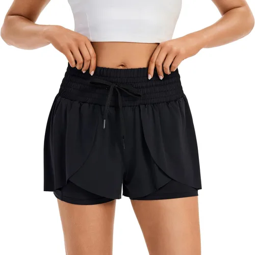 Miniatura 154 de Blaosn Pantalones cortos atléticos fluidos para mujer, gimnasio, yoga, entrenamiento, correr, pantalones cortos de tenis, falda falda linda, ropa
