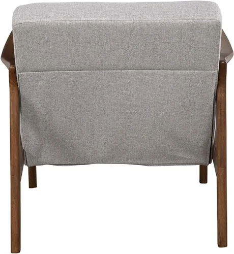 Miniatura 9 de Alpine Furniture Zephyr - Silla de salón retro de mediados de siglo con brazo de madera tapizado, muebles de sala de estar, 33 pulgadas de ancho x