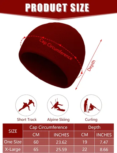 Miniatura 3 de 4 gorras de calavera para hombre, gorro de forro polar suave, grueso, resistente al viento, para exteriores, para mujer